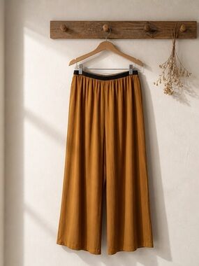 Dolan Wide-Leg Pull-On Pants in Mustard